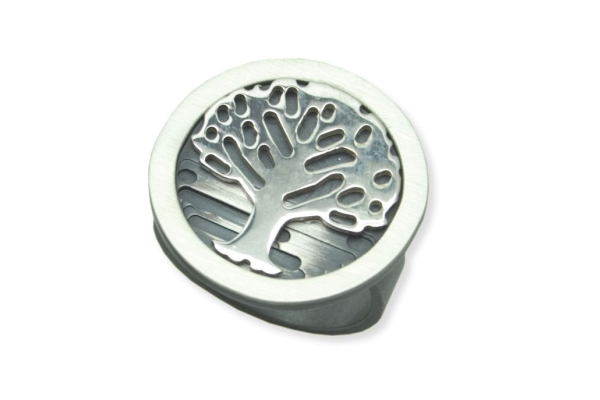 Ring Silber 925 oxidiert und poliert rhodinierter Lebensbaum