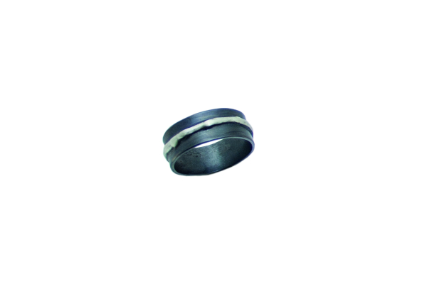 9832/6H-aso, Ring Silber 925 oxidiert matt