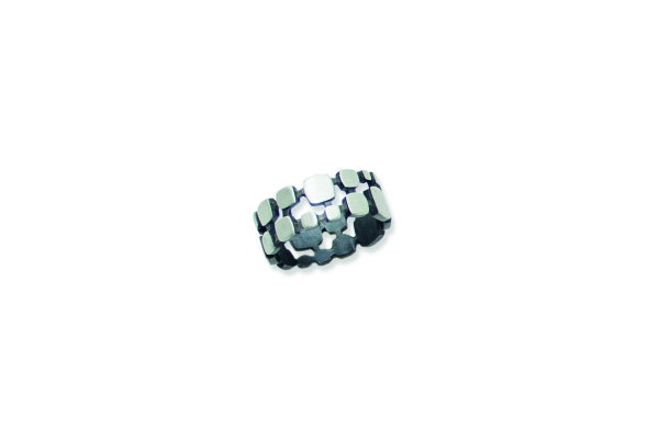 9832/8H-aso, Ring Silber 925 oxidiert matt