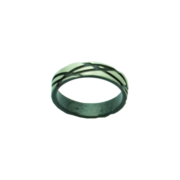 9832/11D-aso, Ring Silber 925 oxidiert matt