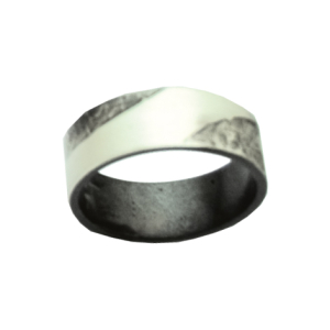 9832/17H-aso, Ring Silber 925 oxidiert matt