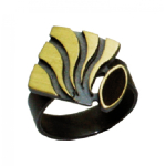 Ring L2B Altbronze mit echtem Ebenholz und verstellbarer Schiene