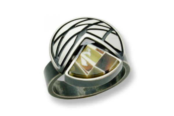 Ring Sterling Silber 925 oxidiert