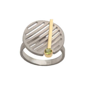 1263-sr-pg-pe, Ring 925 platiniert und vergoldet