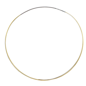 4-reihiges Stahlseil gold-silber, Silbersteckverschluss...