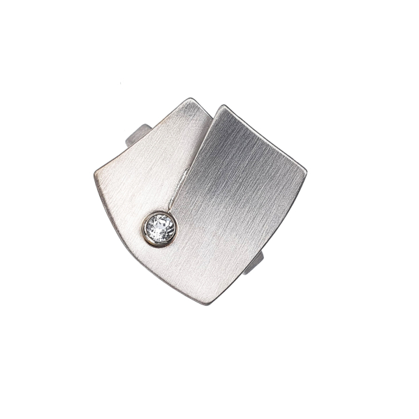 1069, Ring Silber 925 satiniert platiniert