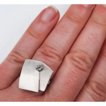 1069, Ring Silber 925 satiniert platiniert