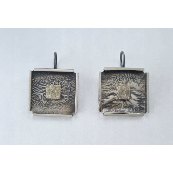 H2112, Ohrhaken Silber 925 oxidiert