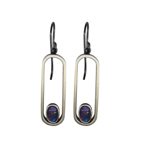 H2128, Ohrhaken Silber 925 oxidiert