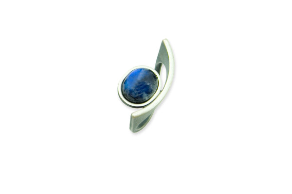 Ring Sterling Silber 925 oxidiert echt Mondstein blau