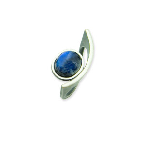 Ring Sterling Silber 925 oxidiert echt Mondstein blau