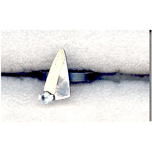 Ring Sterling Silber 925 oxidiert und gekratzt vergoldet mit echt Bergkristall