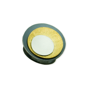 Ring Silber 925 oxidiert, gekratzt vergoldet  und satiniert